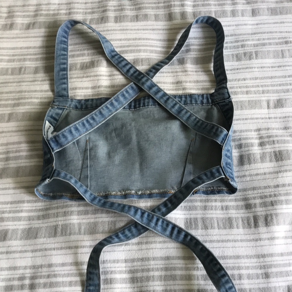 Superdown Leia denim crop top S - Picture 11 of 16
